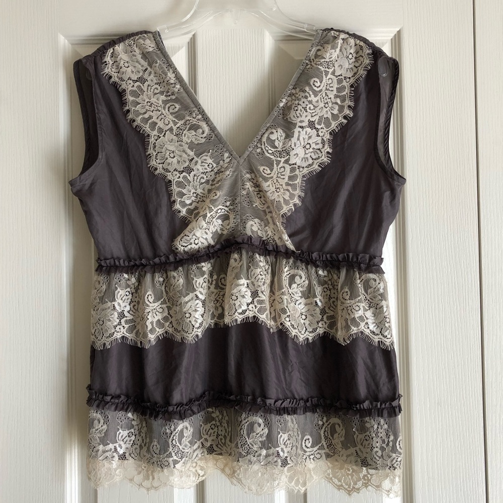 Sundance Lace Tiered Silk Top